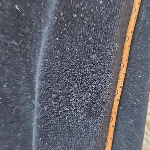 Gucci Dapper Dan Black Velvet Monogram Leather Tan Brown Pocket Sweatpants Track - Picture 5 of 12